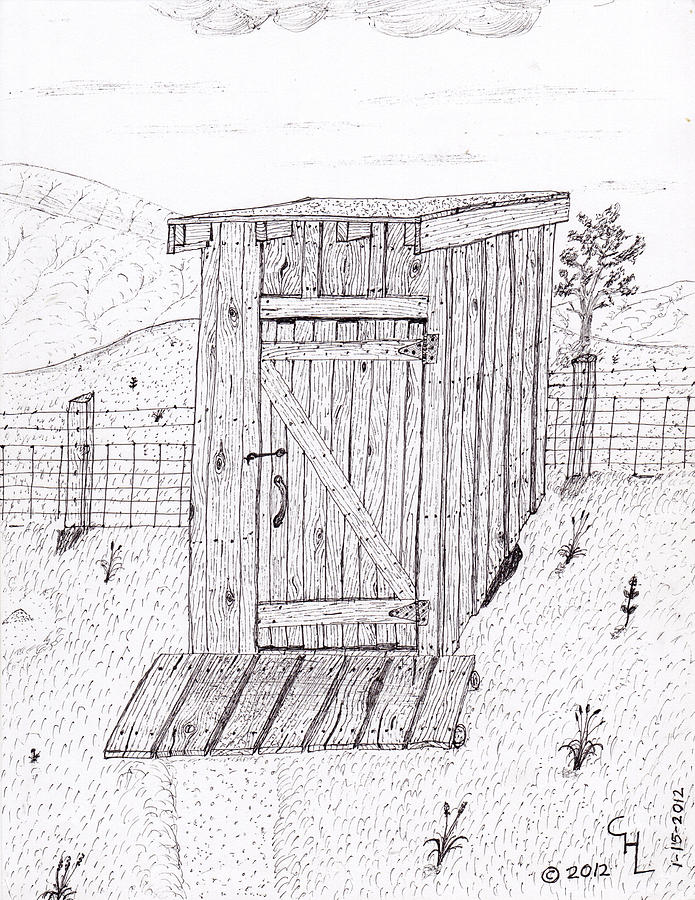 Outhouse 2 Drawing by Clark Letellier - Pixels