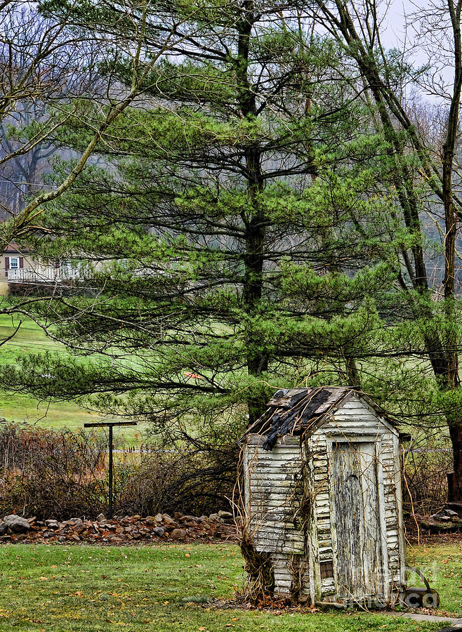 Paul Ward Photograph - Outhouse in the Backyard by Paul Ward