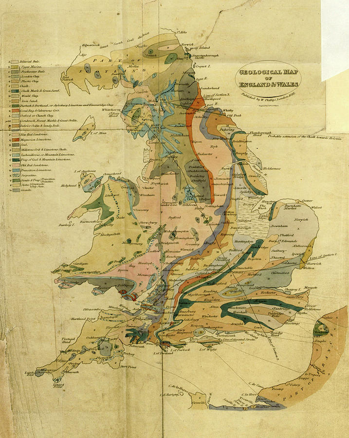 Outlines Of The Geology Of England And Wales Drawing by Litz Collection ...