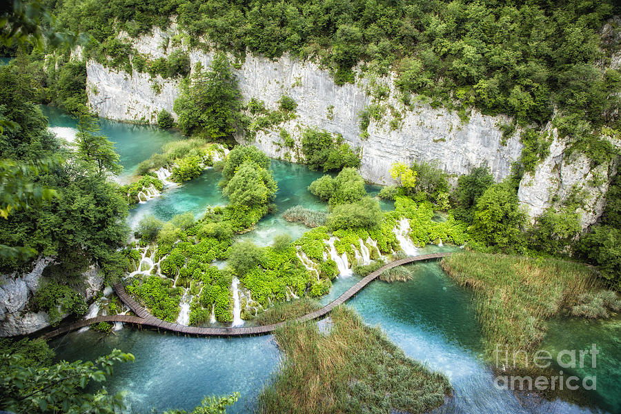 Waterfall Photograph - Outlook At Plitvice by Timothy Hacker