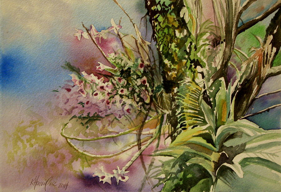 Orchid Painting - Outrageous Orchids by Kitty Harvill