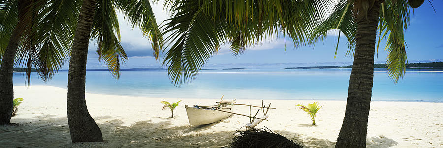 Outrigger Boat On The Beach, Aitutaki Photograph by Panoramic Images
