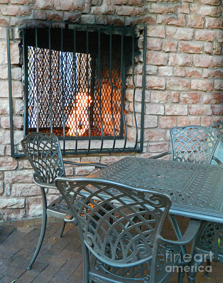 Outdoor Dining By The Fire Photograph by Emmy Marie Vickers