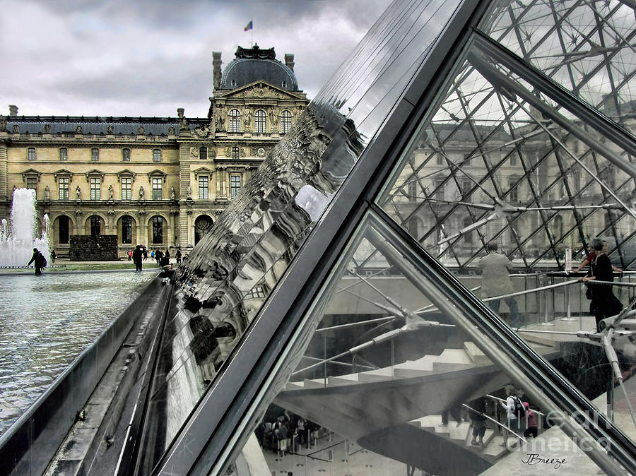 Outside Looking In-The Louvre Photograph by Jennie Breeze