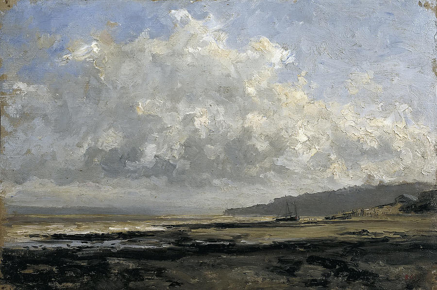 Outskirts Of Trouville Painting by Carlos de Haes