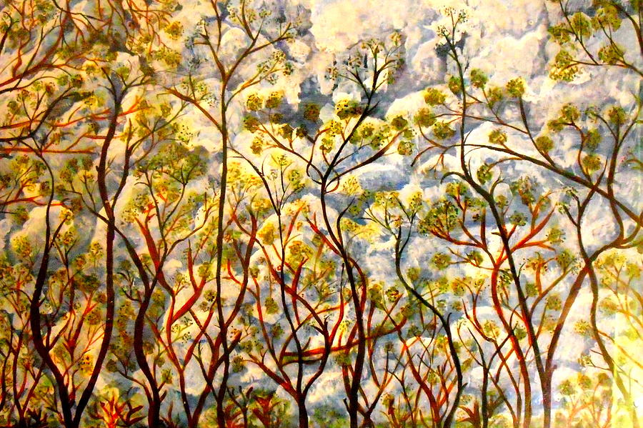 Landscape Painting - Over My Head by Karunita Kapoor Landscape Painting - Over My Head by Karunita Kapoor