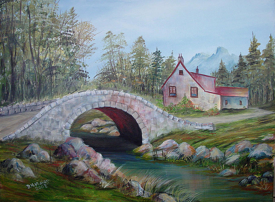 Over The Bridge Painting by Dorothy Maier