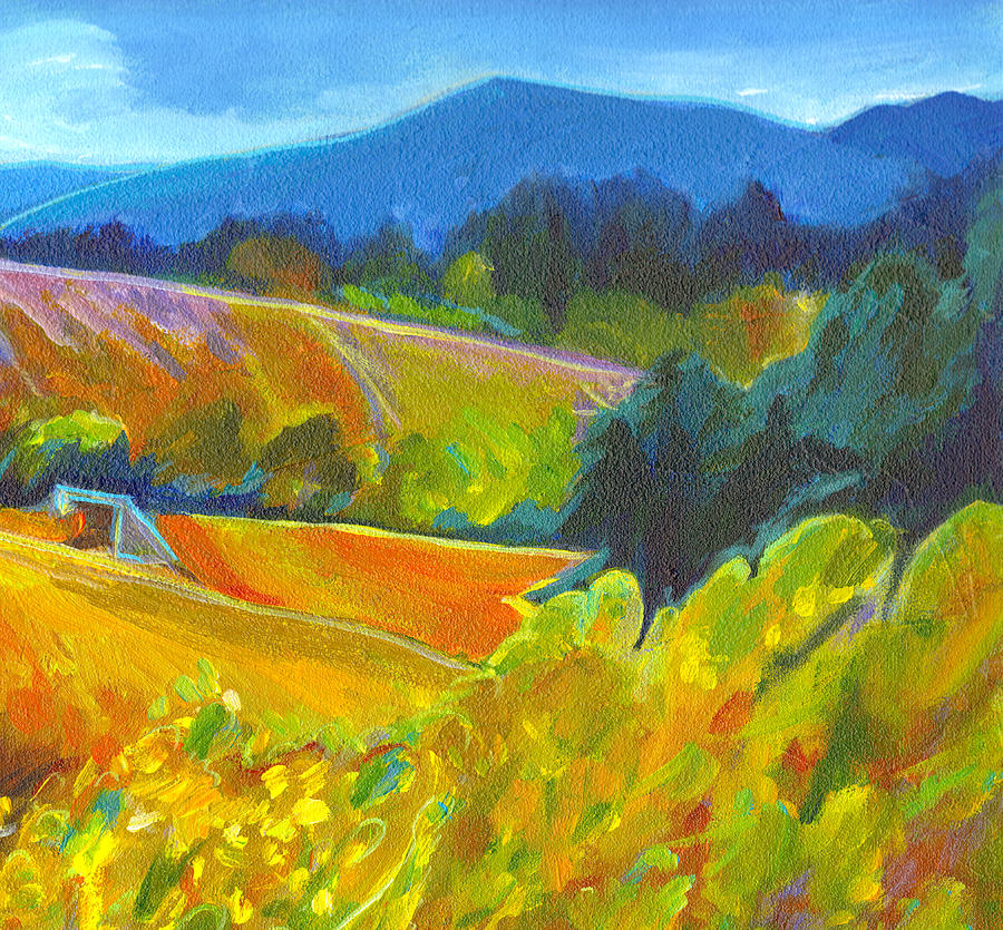 Mountain Painting - Over The Hills And Far Away by Tanya Filichkin