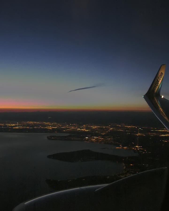Over Vancouvers Night Lights Photograph by Rhonda McDougall