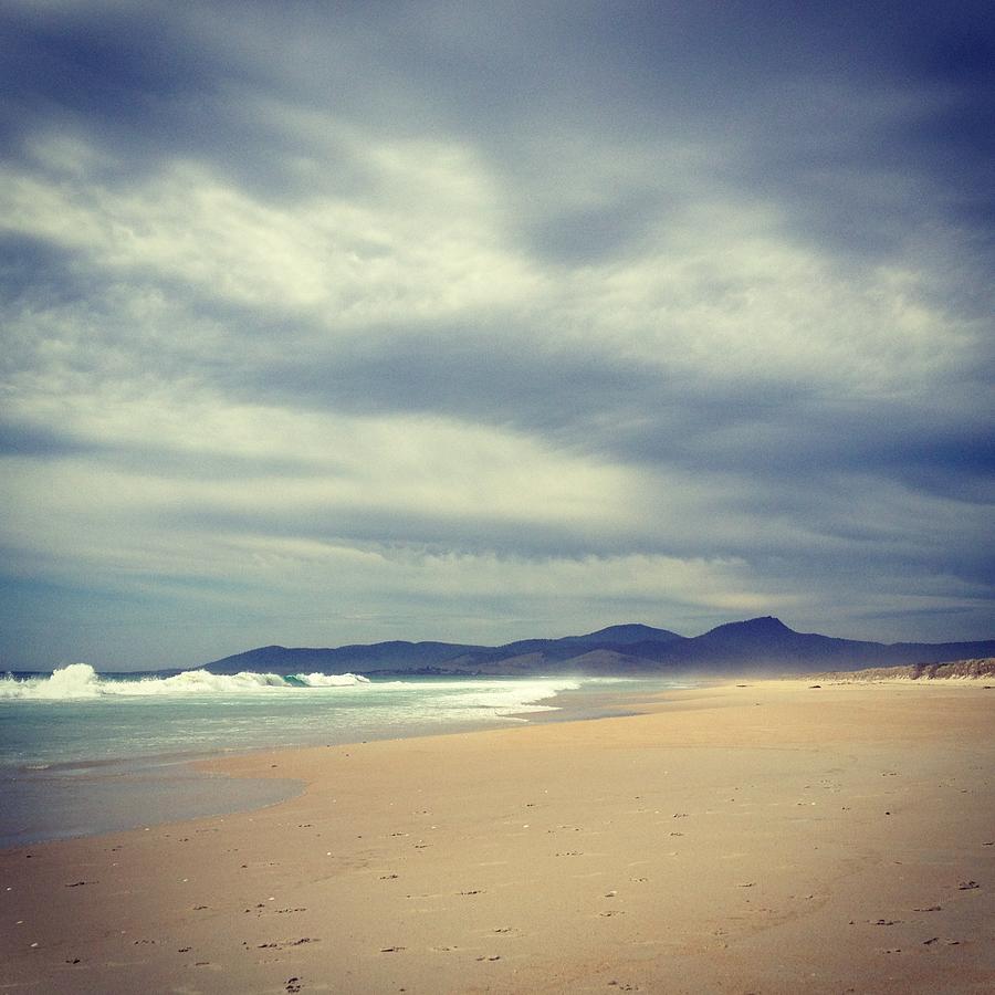Overcast Day On A Deserted Beach Photograph by Jodie Griggs