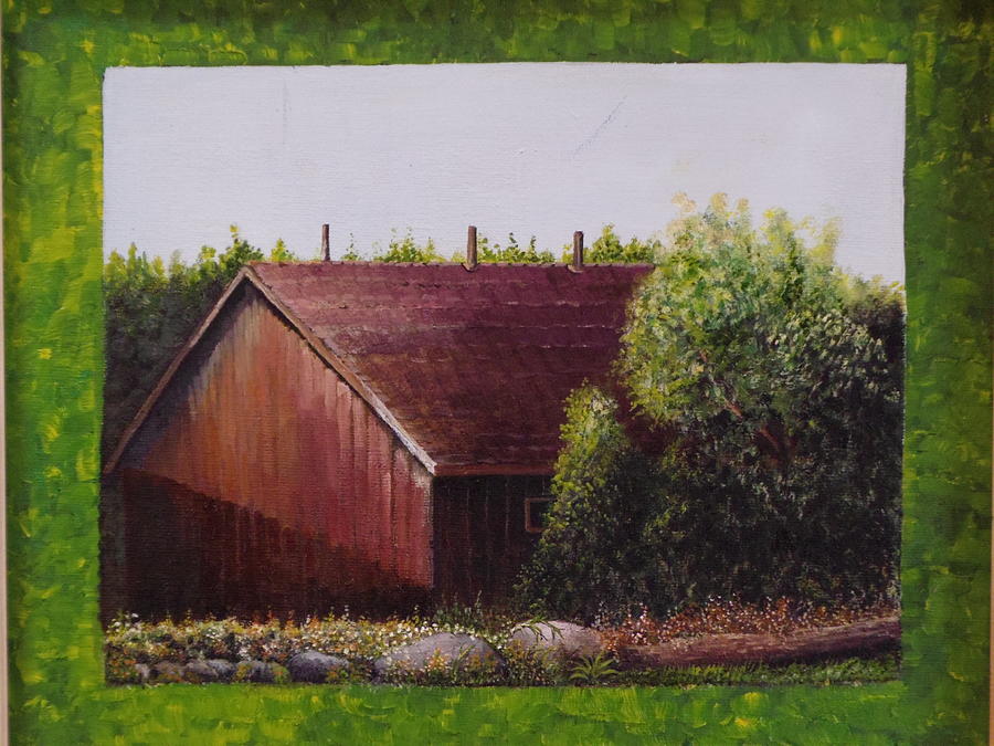 Overgrown Barn Painting by Martin Schmidt