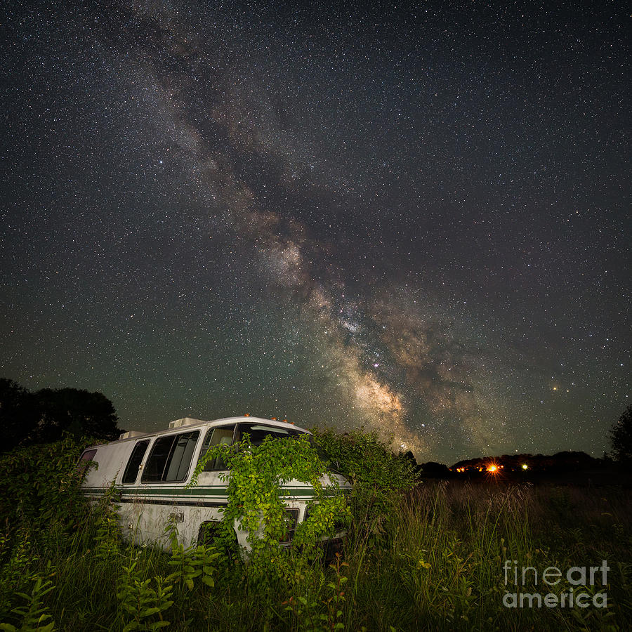 Overgrown RV Milky Way Photograph by Michael Ver Sprill