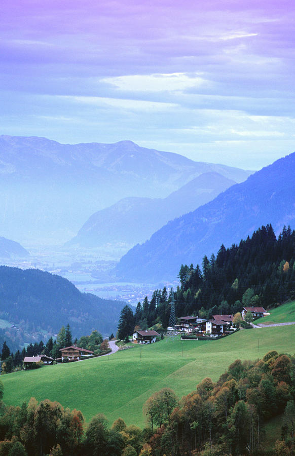Overhead Of Zillertal,  Tuxer Alps At Photograph by Thomas Winz
