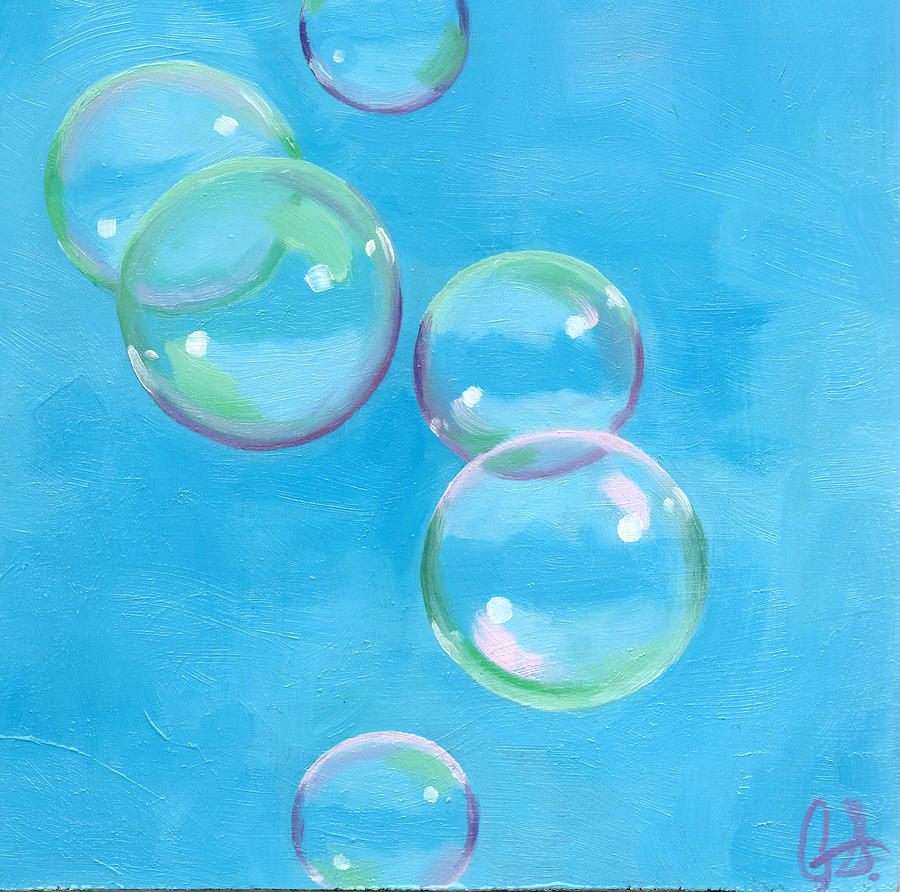 Overlapping Bubbles Painting by Guenevere Schwien Fine Art America