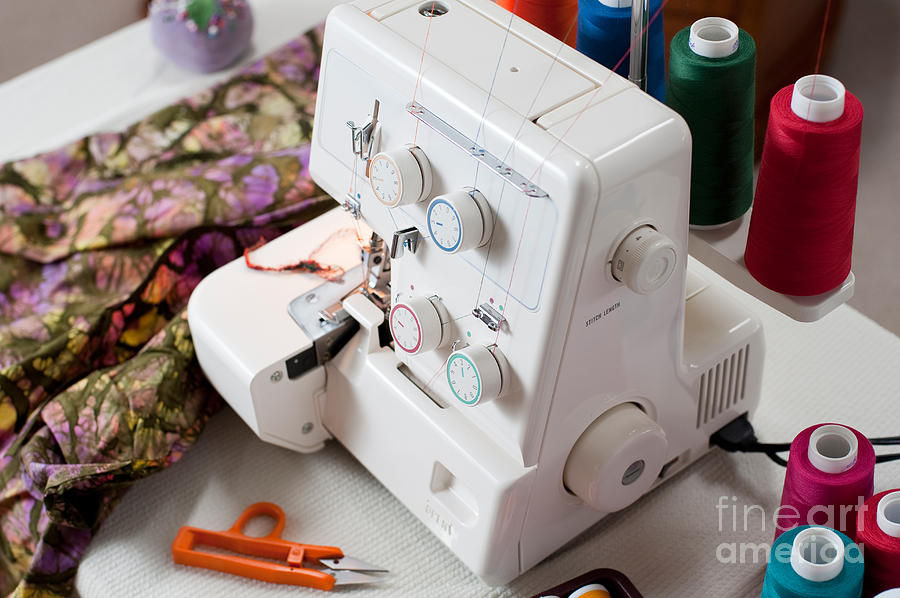 Pattern Photograph - Overlock Sewing Machine by Jim Corwin