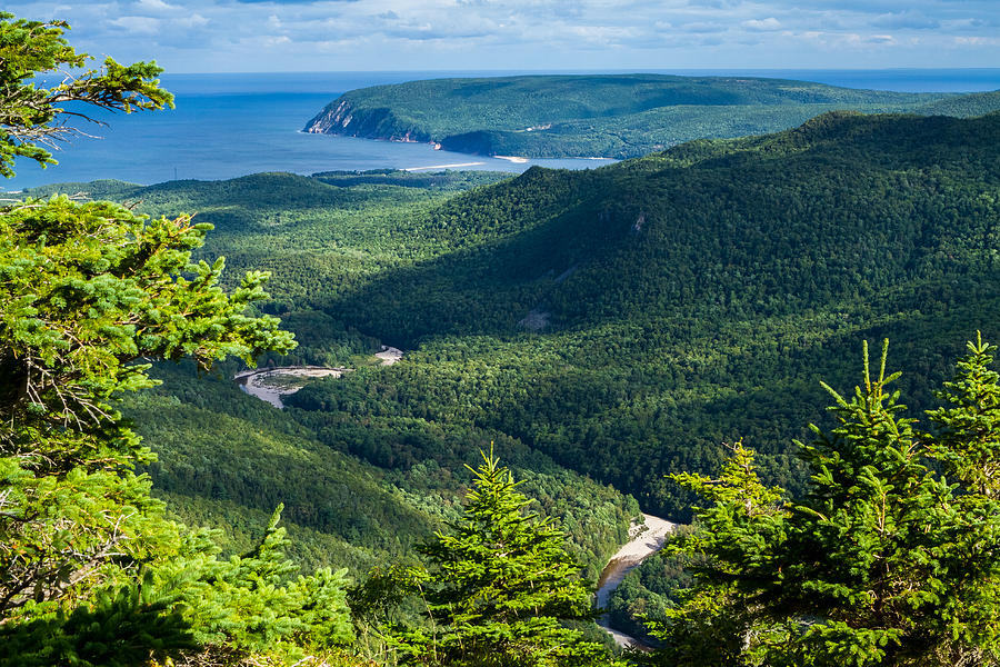 Mountain Hike Overlooking Ingonish Beach Photograph by Trevor Nicodemo