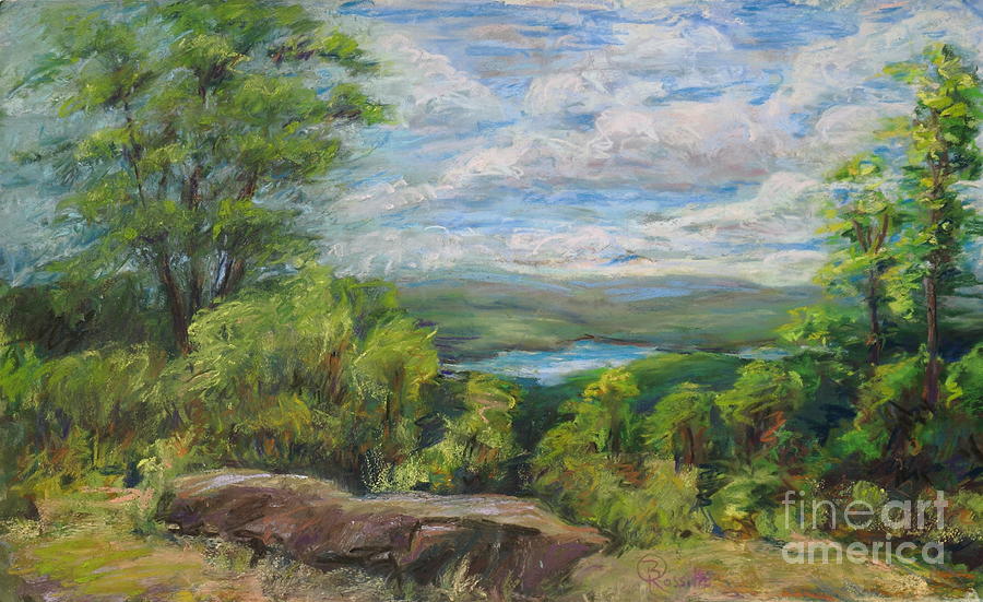 Overlooking Lake Sunapee Painting by B Rossitto