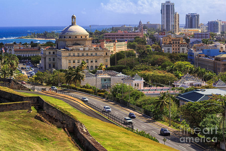 Skyscraper Photograph - Overlooking Old San Juan by Mary Lou Chmura