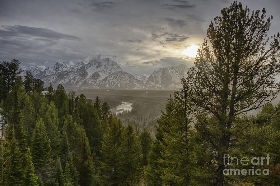 Overlooking Snake River and the Tetons Photograph by Steve Triplett