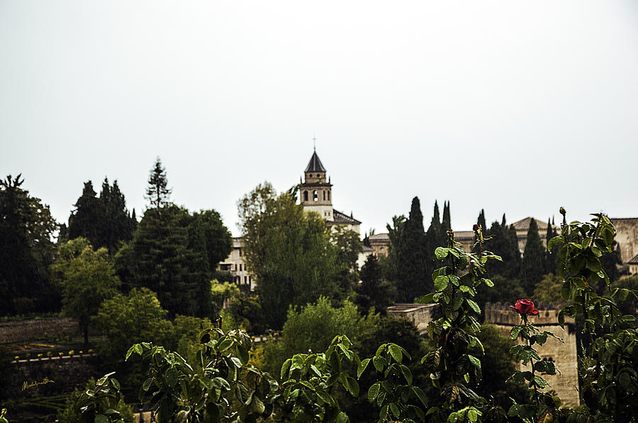 Overlooking The Alhambra On A Rainy Day - Granada - Spain Photograph by Madeline Ellis