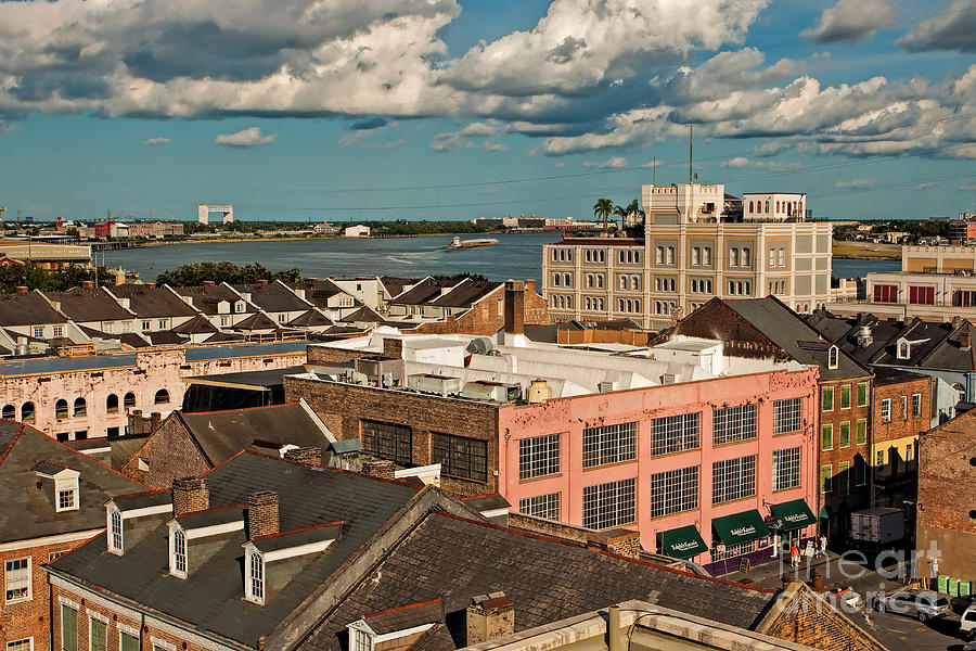 Overlooking the French Quarter and Mississippi River in New Orleans Photograph by Kathleen K Parker