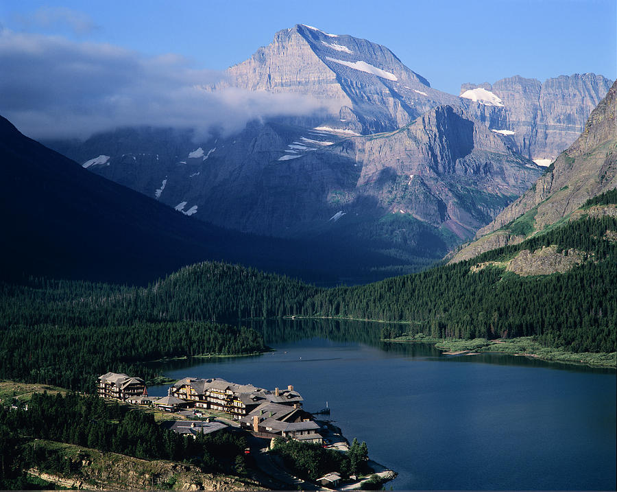 Glacier National Park Photograph - Overview Of A Hotel, Glacier National by Ted Wood