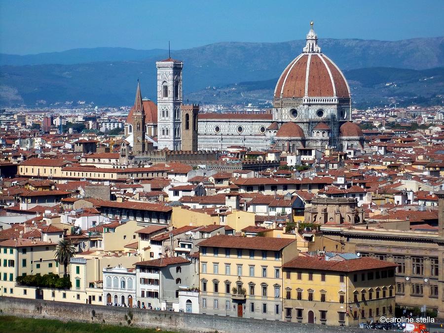 Overview of Duomo Florence Photograph by Caroline Stella