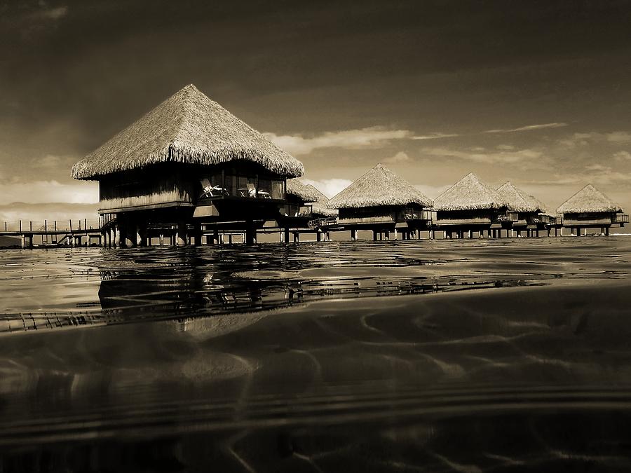 Paradise Photograph - Overwater Bungalows  by Zinvolle Art
