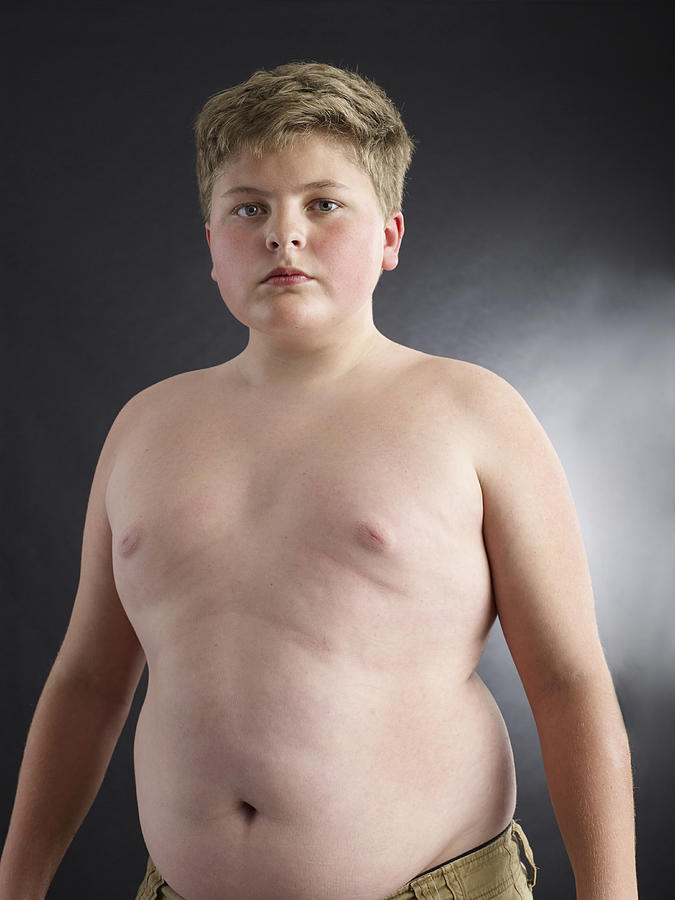 Overweight Shirtless Boy Photograph by Blake Little