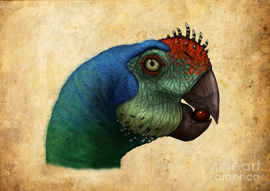 Oviraptor Head Detail Digital Art by Alvaro Rozalen - Fine Art America