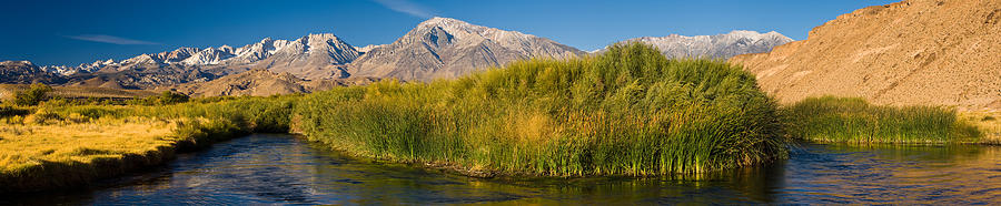 Color Image Photograph - Owens River Flowing In Front by Panoramic Images