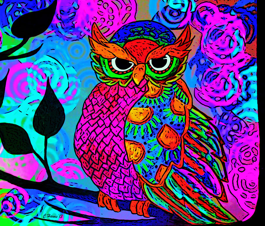 Owl Beauty Mixed Media by Catherine Harms