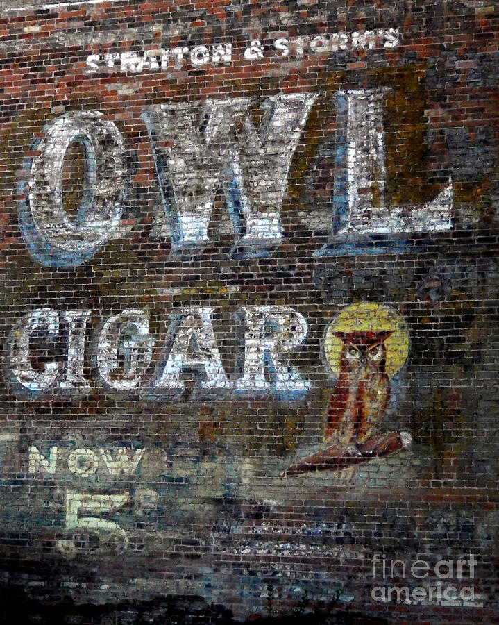 Owl Cigar Ghost Sign Photograph by John Greco