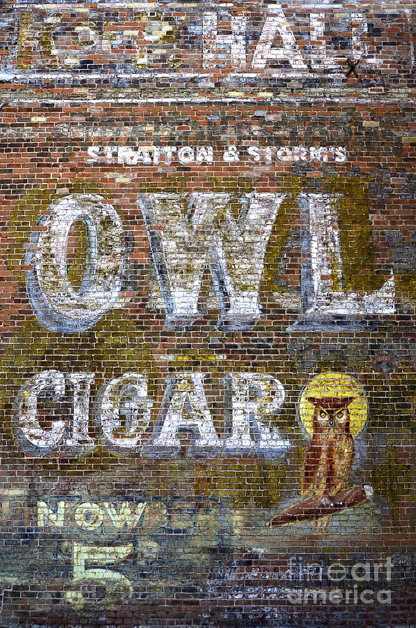 Owl Cigar Vintage Sign Photograph by Bob Christopher
