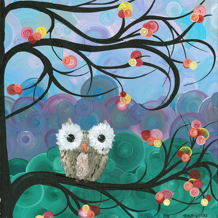 Owl Expressions - 03 Painting by MiMi Stirn