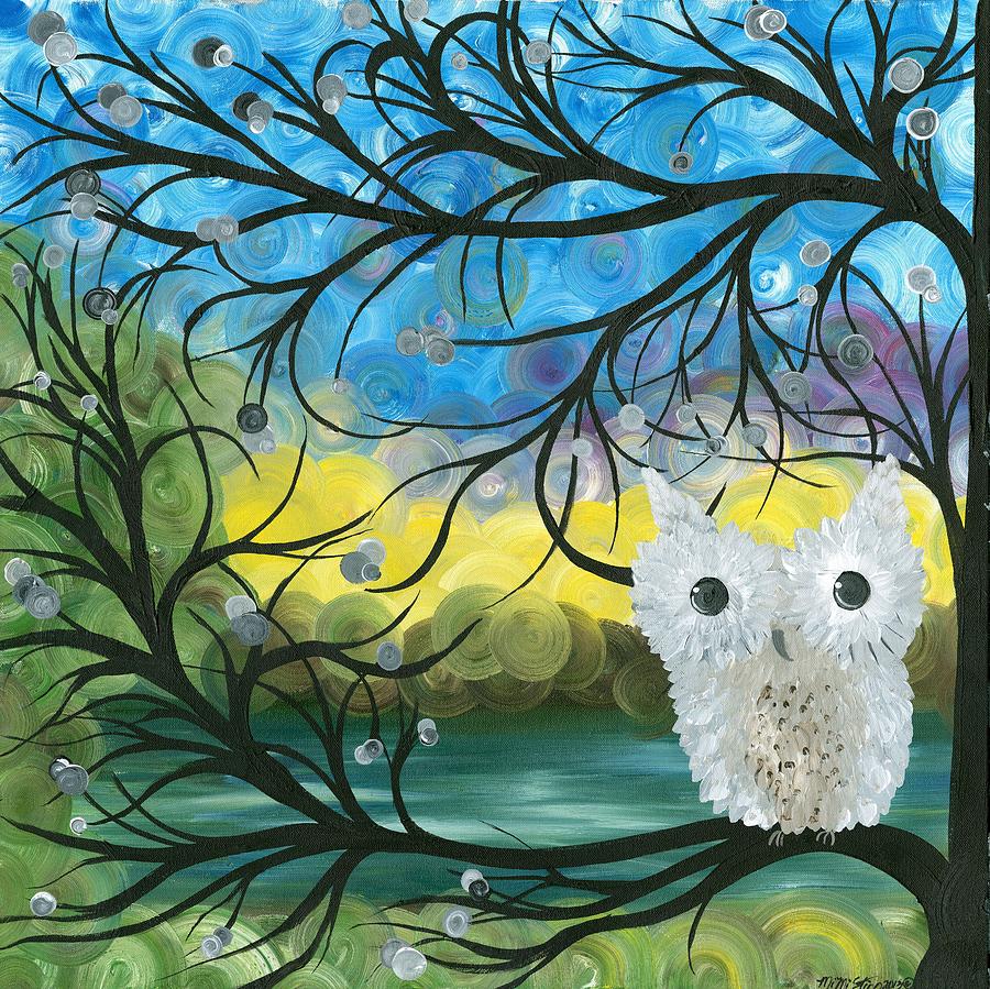Owl Expressions 04 Painting by MiMi Stirn