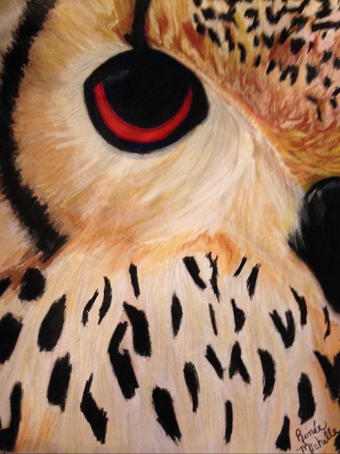 Owl Eye Pastel by Renee Michelle Wenker