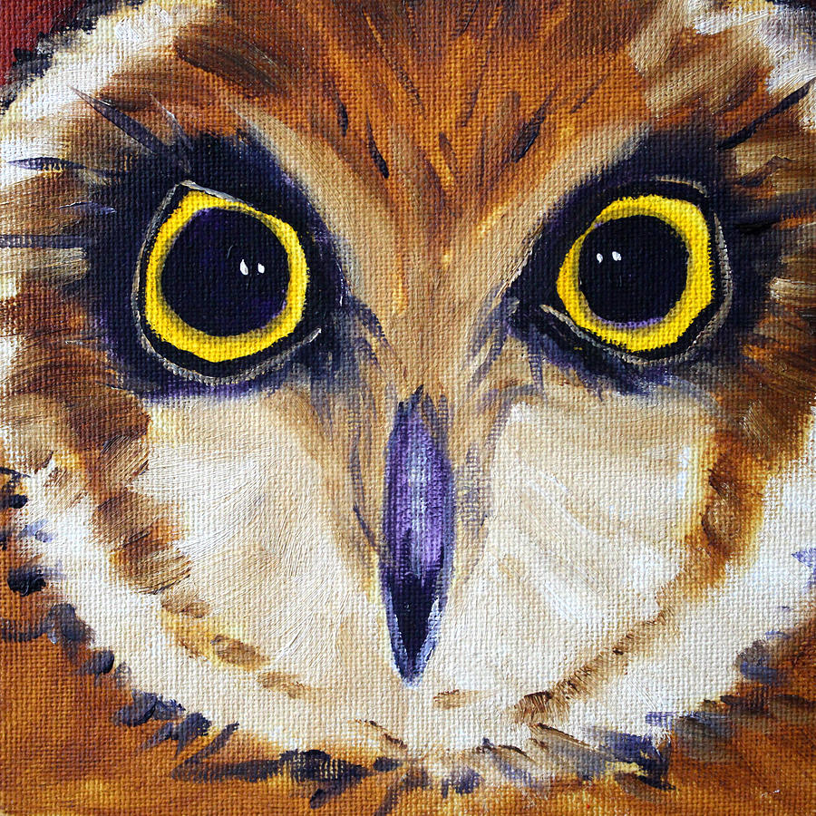 Owl Eyes Painting by Nancy Merkle