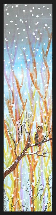 Owl in Snow Painting by Jim Harris