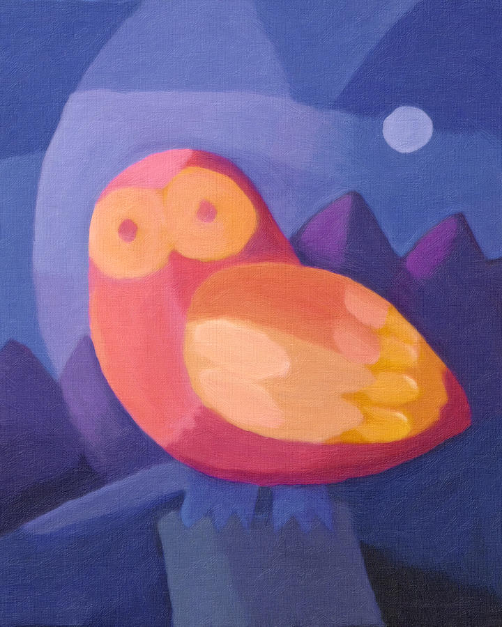 Owl Painting by Lutz Baar