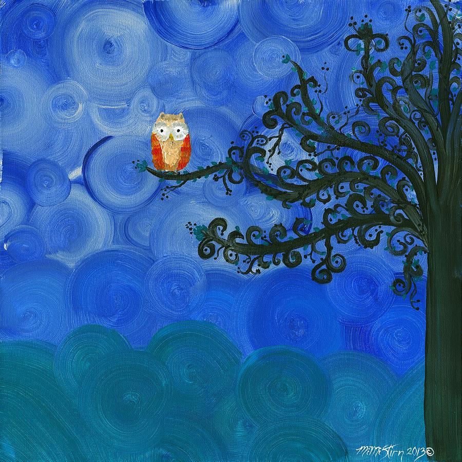 Owl Singles - 01  Painting by MiMi Stirn
