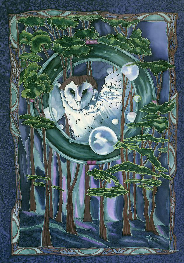 Owl Totem Painting By Artimis Alcyone