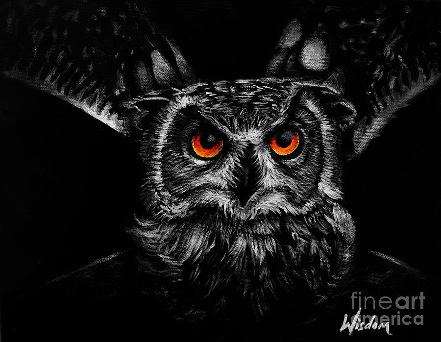 Halloween Painting - Owl by Tylir Wisdom