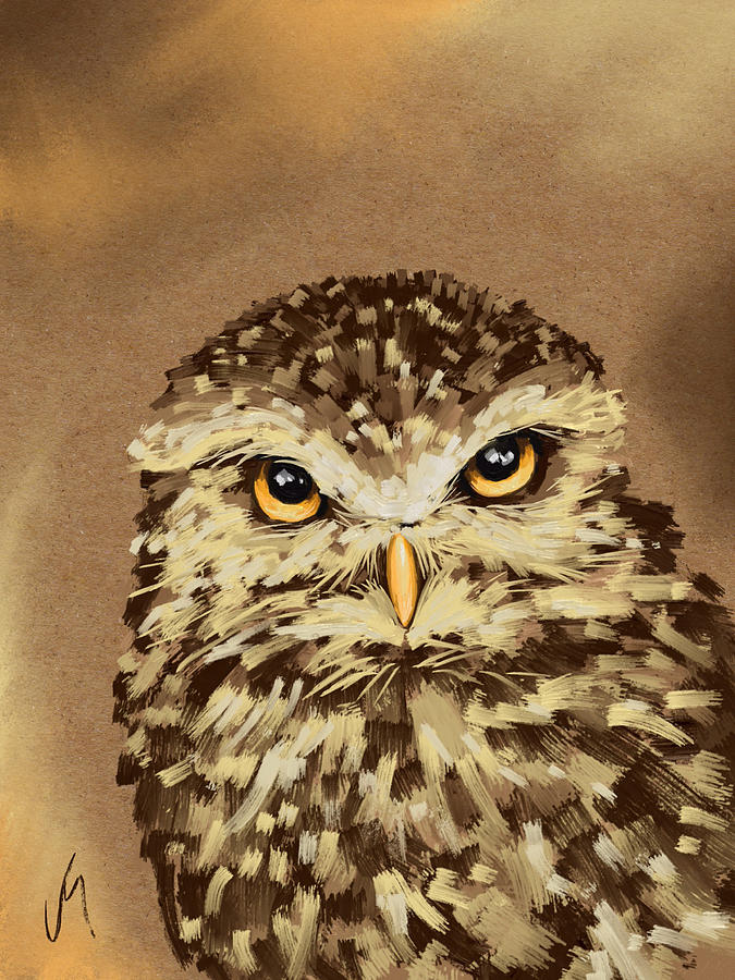 Owl Painting - Owl by Veronica Minozzi