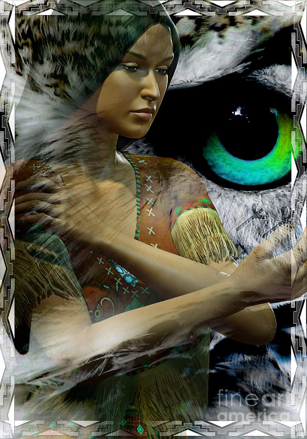 Owl Woman Digital Art by Shadowlea Is