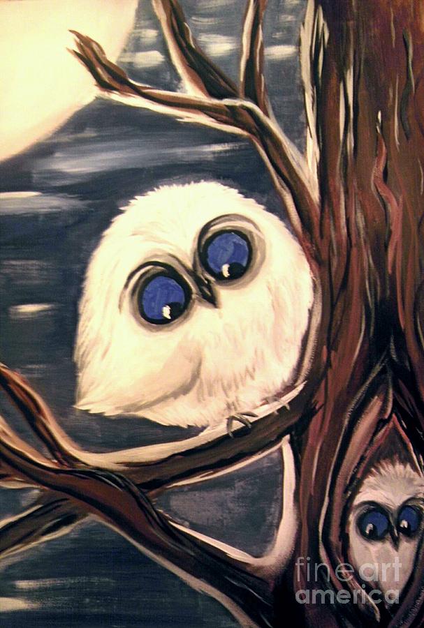 Owls  Hide And Seek Painting
