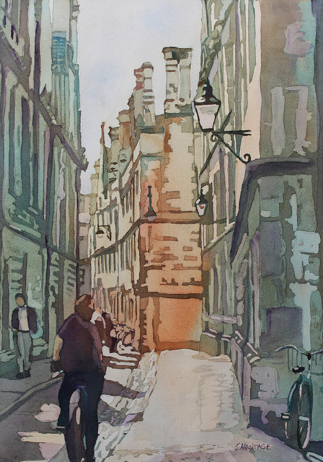 Oxford Lane Painting by Jenny Armitage