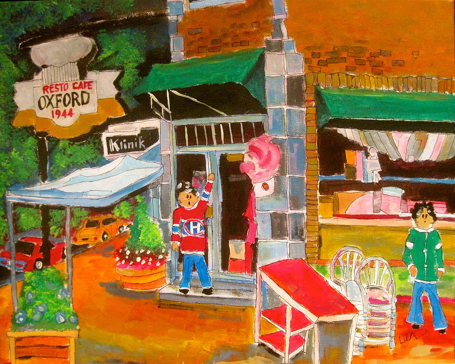 Oxford Resto Cafe Painting by Michael Litvack