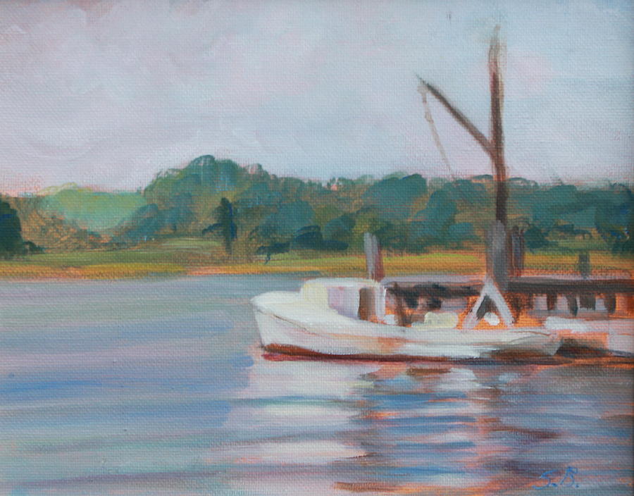 Oyster Boat on the Chesapeake Painting by Susan Bradbury