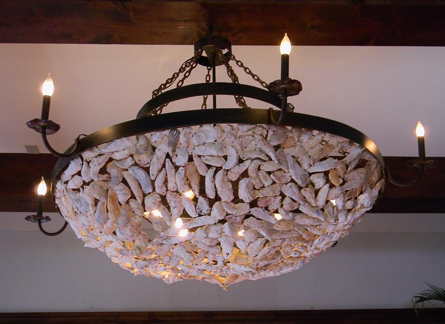 Oyster Shell Chandelier Photograph by Warren Thompson